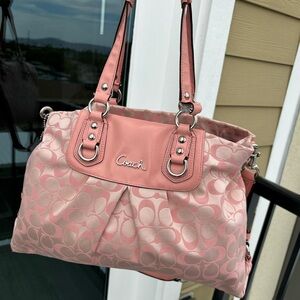 Coach pink shoulder bag